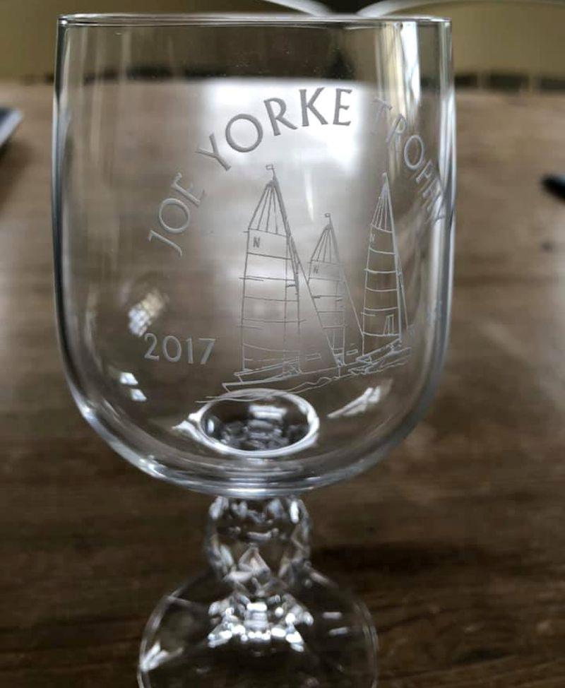 George Finch won the Joe Yorke Trophy in 2017 and still has this glass photo copyright George Finch taken at  and featuring the National 12 class