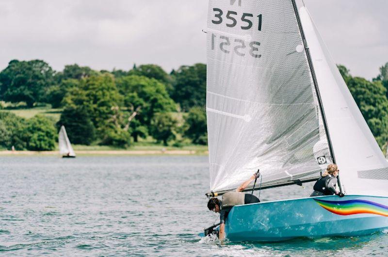 George and Lucy Finch removing seaweed from T-foil rudder - National 12 Dinghy Shack Series at Royal Harwich (Smugglers' Trophy weekend) photo copyright Pavel Kricka taken at Royal Harwich Yacht Club and featuring the National 12 class