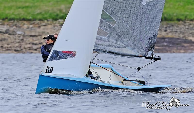 John & Alison Cheetham powering upwind during the Yorkshire Dales National 12 Open photo copyright Paul Hargreaves Photography taken at Yorkshire Dales Sailing Club and featuring the National 12 class