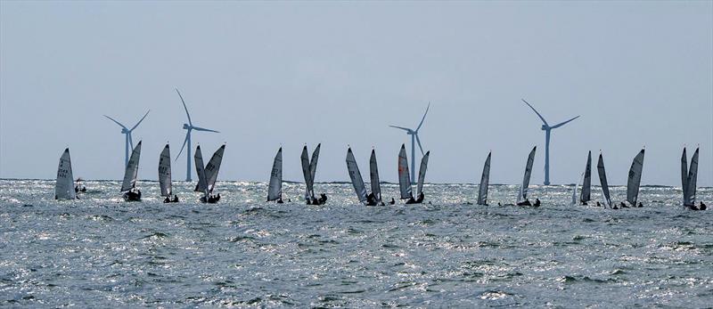 Start of race 4 on day 3 of National 12 Burton Week at Shoreham photo copyright Margaret Purkis taken at Shoreham Sailing Club and featuring the National 12 class