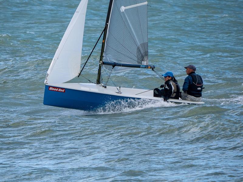 Steve and Joanne Sallis, winners of race 4 on day 3 of National 12 Burton Week at Shoreham photo copyright Margaret Purkis taken at Shoreham Sailing Club and featuring the National 12 class