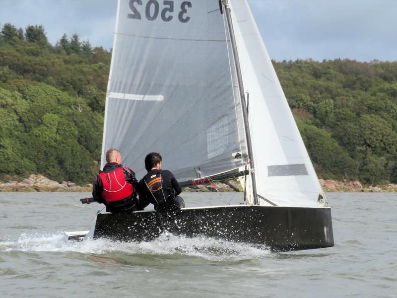 Overall winners Tim and Chris Hampshire going like the clappers during the Scottish National 12 Championship at Solway Yacht Club photo copyright John Sproat taken at Solway Yacht Club and featuring the National 12 class
