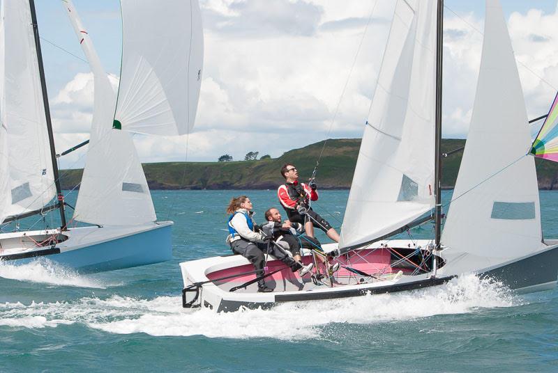 Jess Berney sailling 'Panther' (one of the new Ultra National 18s) in the National 18 Championships at Cork photo copyright Robert Bateman taken at Royal Cork Yacht Club and featuring the National 18 class