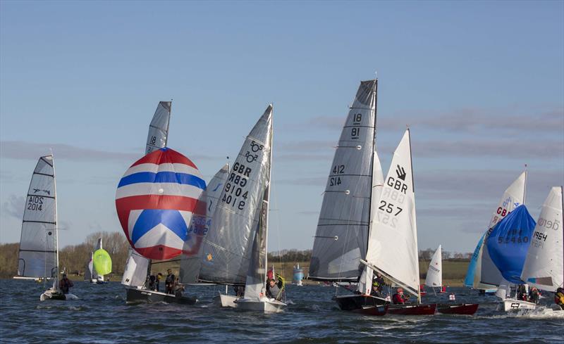 GJW Direct SailJuice Winter Series Tiger Trophy at Rutland photo copyright Tim Olin / www.olinphoto.co.uk taken at Rutland Sailing Club and featuring the National 18 class