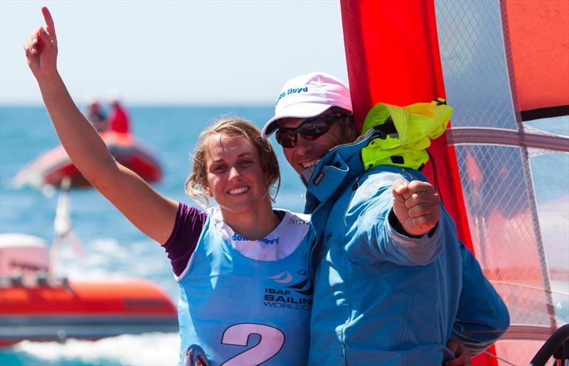 Women's RS:X silver for of Lilian De Geus (NED) at ISAF Sailing World Cup Mallorca photo copyright Richard Langdon / www.oceanimages.co.uk taken at  and featuring the RS:X class