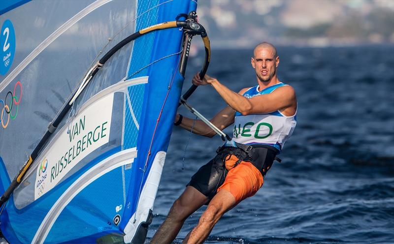 Dorian Van Rysselberghe on day 2 of the Rio 2016 Olympic Sailing Competition photo copyright Sailing Energy / World Sailing taken at  and featuring the RS:X class