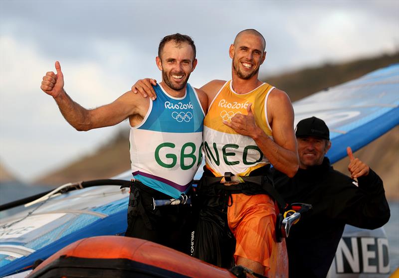 Van Rijsselberghe and Dempsey claim first sailing medals at the Rio 2016 Olympic Sailing Competition photo copyright Richard Langdon / British Sailing Team taken at  and featuring the RS:X class