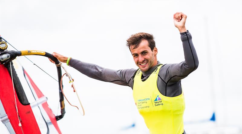 Gold for Yoav Omer (ISR) on day 4 of the Aon Youth Worlds in Auckland photo copyright Pedro Martinez / Sailing Energy / World Sailing taken at Torbay Sailing Club and featuring the RS:X class