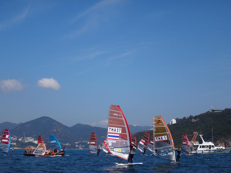 Hong Kong Race Week 2017 day 2 photo copyright Hong Kong Race Week / Naomi Rebecca taken at Royal Hong Kong Yacht Club and featuring the RS:X class