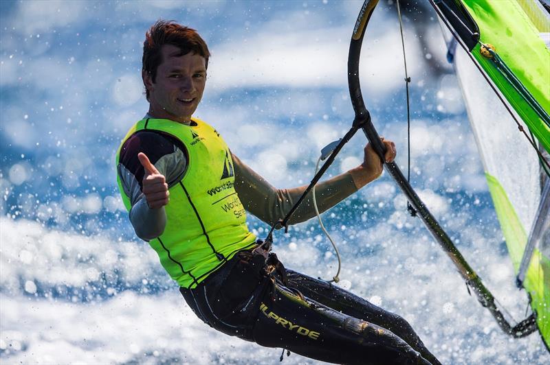Louis Giard wins the Men's RS:X class at World Cup Hyères - photo © Pedro Martinez / Sailing Energy / World Sailing