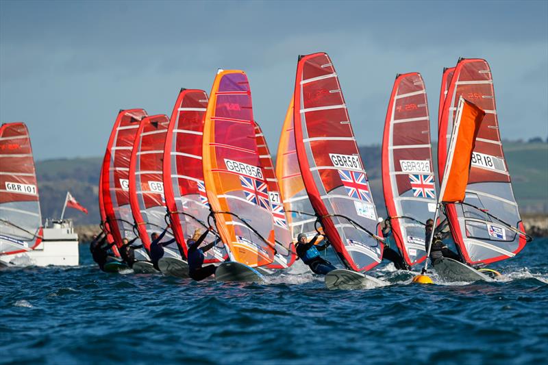 RS:X fleet during the 2017 RYA Olympic Classes National Ranking series finale photo copyright Paul Wyeth / RYA taken at Weymouth & Portland Sailing Academy and featuring the RS:X class