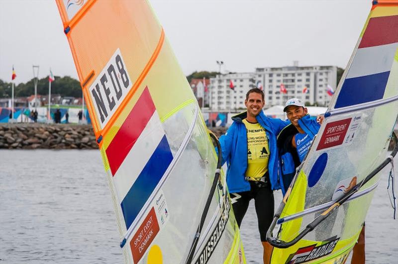 Dutch Men's RS:X medalists at the Hempel Sailing World Championships Aarhus - photo © Sailing Energy / World Sailing