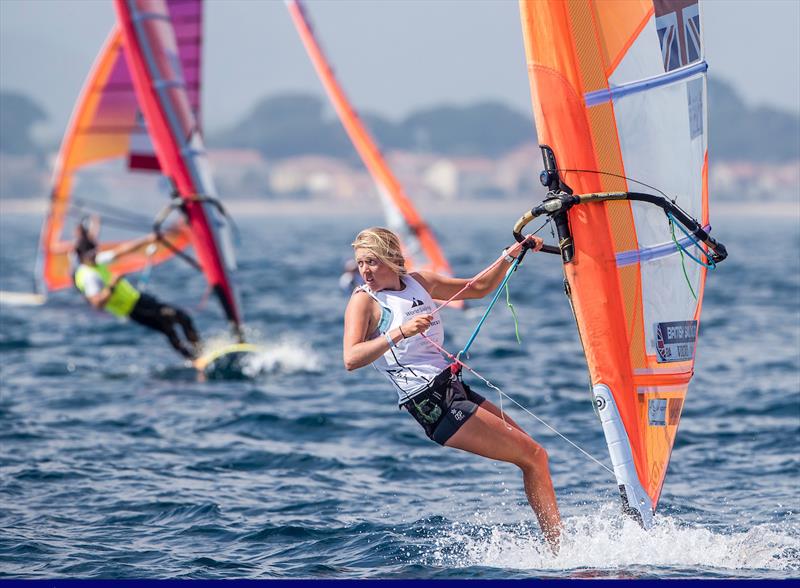 Emma Wilson on day 4 at 2018 World Cup Series Hyères photo copyright Jesus Renedo / Sailing Energy taken at  and featuring the RS:X class