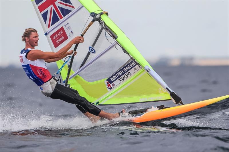 Tom Squires on day 4 of Hempel Sailing World Championships Aarhus 2018 photo copyright Sailing Energy / World Sailing taken at Sailing Aarhus and featuring the RS:X class