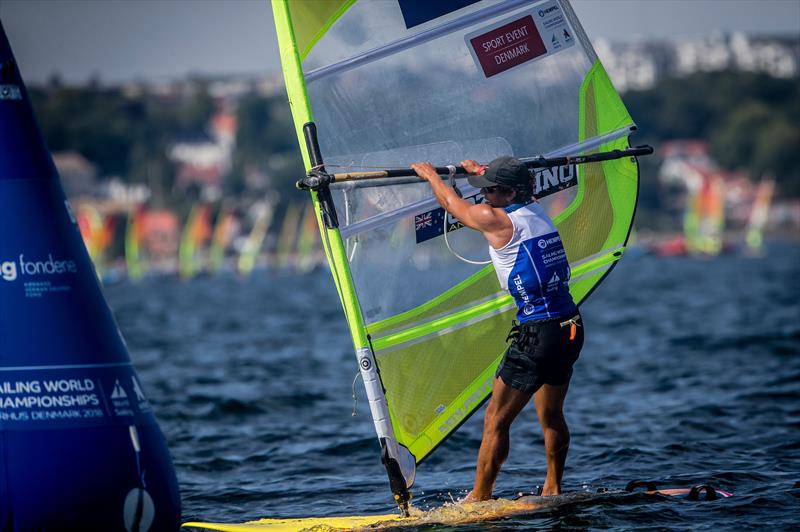 Antonio Cozzolino (NZL) - RS:X - Hempel Sailing World Championships, Aarhus, Denmark, August 2018 photo copyright Sailing Energy / World Sailing taken at  and featuring the RS:X class