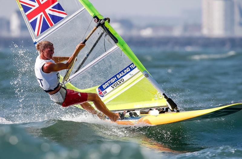 Tom Squires - Ready Steady Tokyo, Day 1 photo copyright Sailing Energy / World Sailing taken at  and featuring the RS:X class