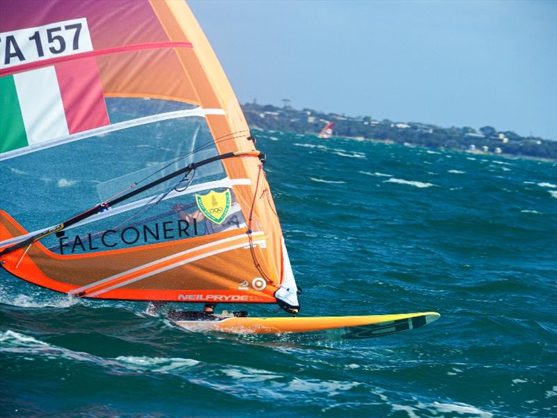 Marta Maggetti - 2020 RS:X Windsurfing World Championships, day 2 photo copyright Caitlin Baxter taken at Sorrento Sailing Couta Boat Club and featuring the RS:X class