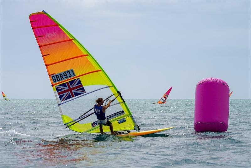 Tom Squires - 2020 RS:X Windsurfing World Championships, Day 3 photo copyright Richard Aspland / British Sailing Team taken at Sorrento Sailing Couta Boat Club and featuring the RS:X class