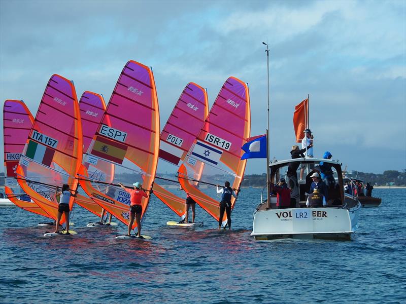 Women's fleet - 2020 RS:X Windsurfing World Championships photo copyright Caitlin Baxter taken at Sorrento Sailing Couta Boat Club and featuring the RS:X class