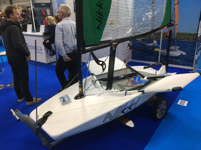 Nikki 5.5 foiler seen at the RYA Dinghy and Watersports Show 2023 photo copyright Magnus Smith taken at RYA Dinghy Show and featuring the Nikki class