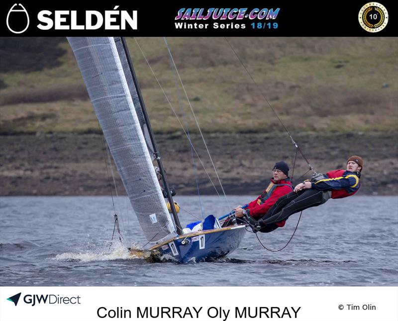 The Murrays' Norfolk Punt wins the Yorkshire Dales Brass Monkey photo copyright Tim Olin / www.olinphoto.co.uk taken at Yorkshire Dales Sailing Club and featuring the Norfolk Punt class