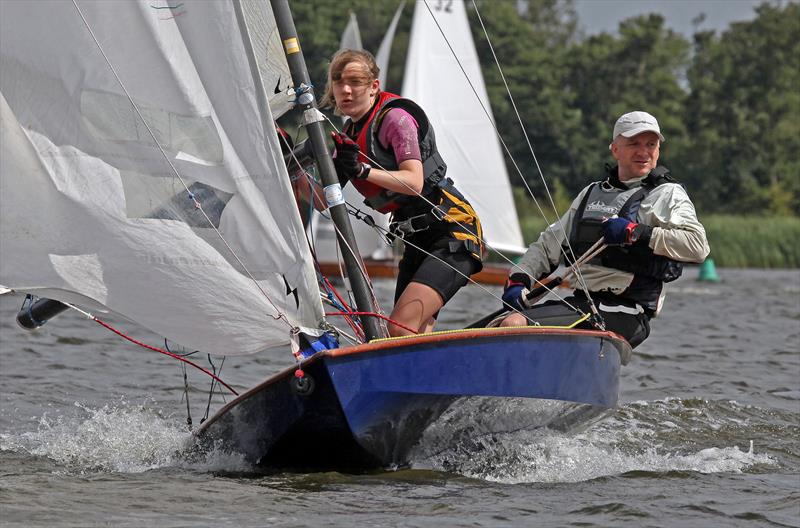 Matthew and Phoebe Scott in Woodpecker during the Norfolk Punt championships photo copyright Mark Luckhurst taken at Norfolk Punt Club and featuring the Norfolk Punt class