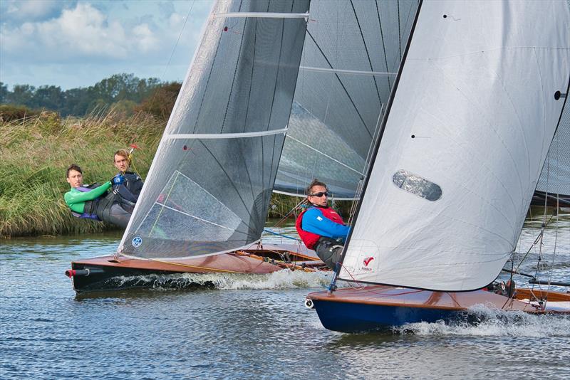 Blackbird and Comet during the Norfolk Punt Class Athene Cup 2022 photo copyright @DEJphotos taken at Norfolk Punt Club and featuring the Norfolk Punt class