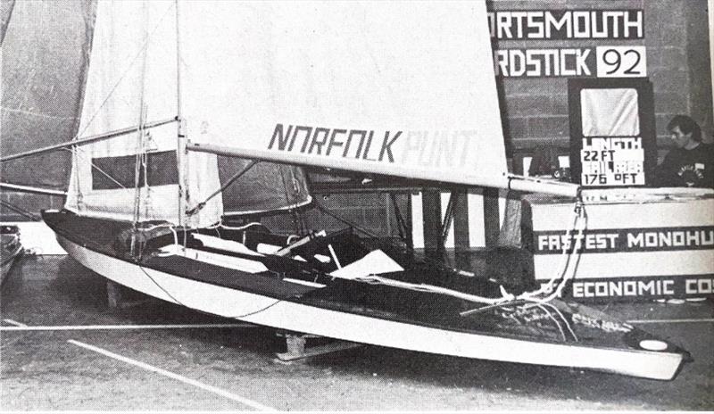 Hard chine punt at the 1975 Dinghy Show - photo © Norfolk Punt Club Archives