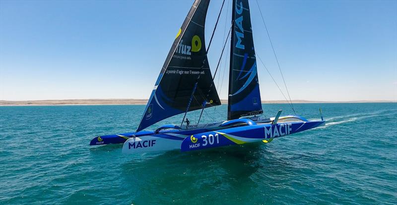 HELIX headsail on the Maxi Trimaran Macif - photo © Jeremie Eloy / Macif