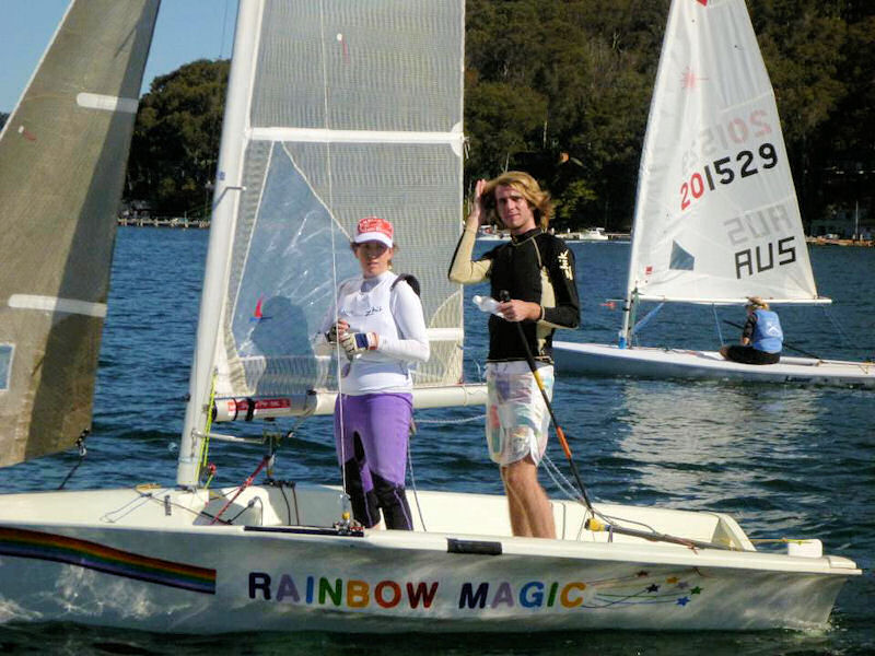 Ted Stephens and Kylie Upton are 4th in Division 1 at the Australian University Fleet Racing Championship photo copyright Ajay Rau taken at Royal Prince Alfred Yacht Club and featuring the NS14 class