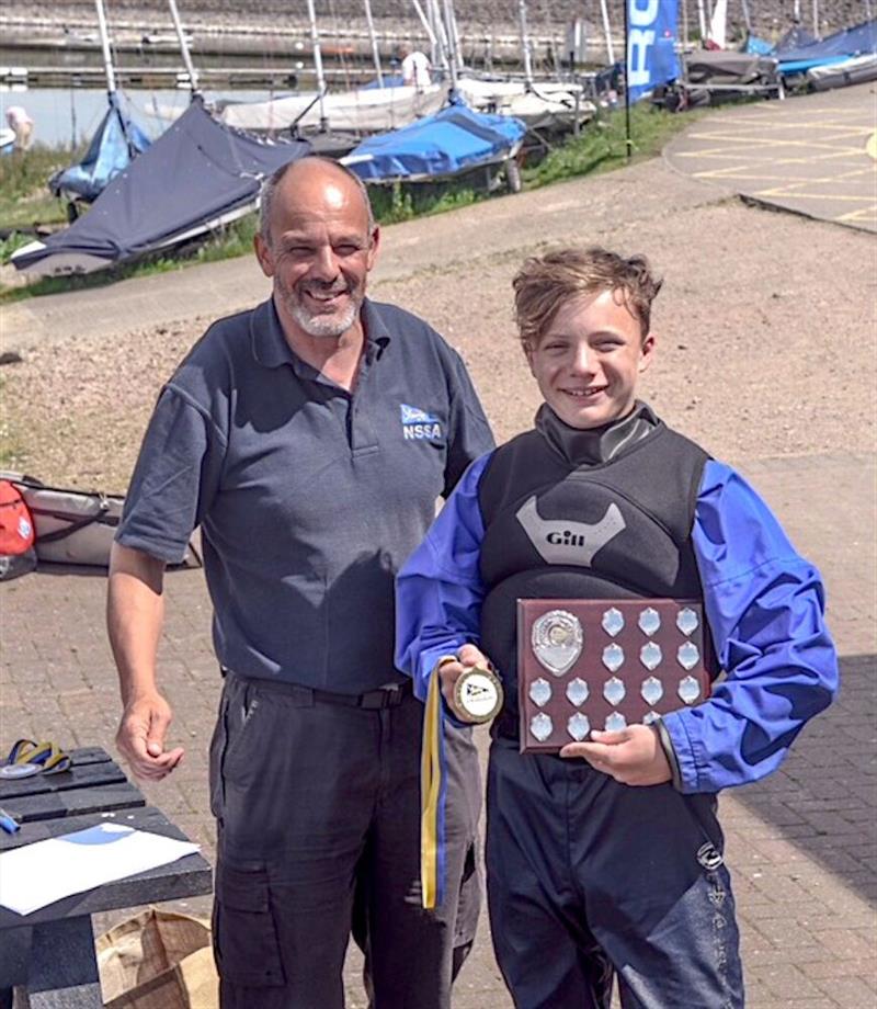 Harry Whitelegg, 12, was first in the Topper fleet at the 2017 National Schools Sailing Association (NSSA) Inland Championships at Draycote as his LRYSA teammates also took second and third places in the same fleet  photo copyright LRYSA taken at Draycote Water Sailing Club and featuring the NSSA class