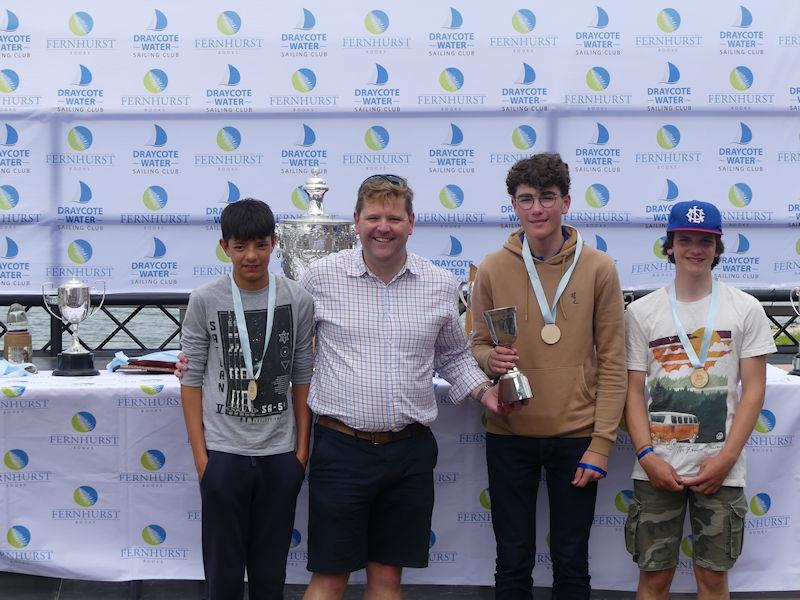 NSSA National Youth Regatta - Regatta Topper fleet podium photo copyright Fernhurst Books / Draycote Water Sailing Club taken at Draycote Water Sailing Club and featuring the NSSA class