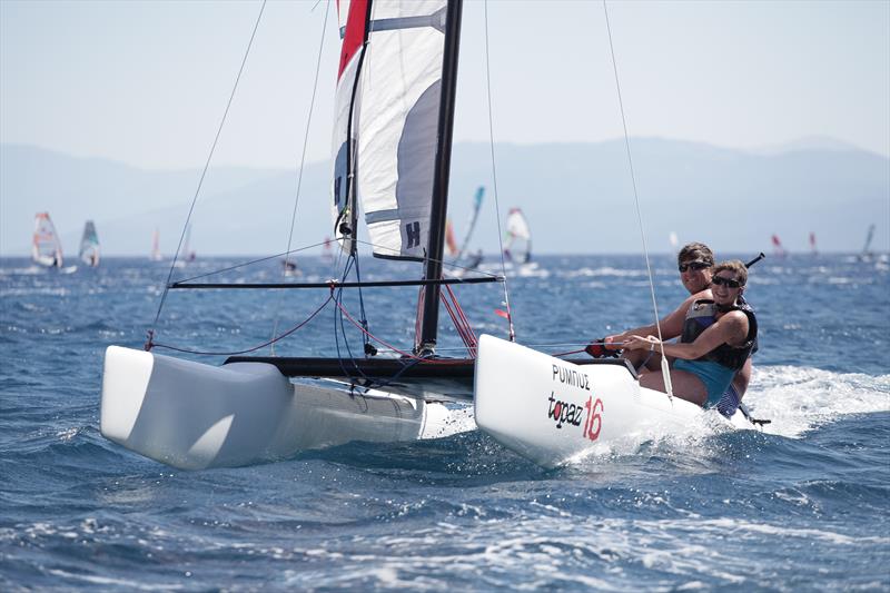 Cat blasting at Ocean Elements Vassiliki - photo © Ocean Elements