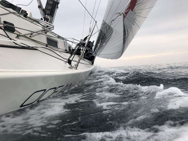 Early morning approach to the Lizard in light winds during the SoloFASTNET - photo © James Hardiman
