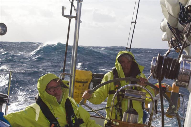 Big waves and whales for the Evrika crew who are ready for some speed after a slow Leg one - McIntyre Ocean Globe Race photo copyright OGR 2023 / Evrika taken at  and featuring the Ocean Globe Race class