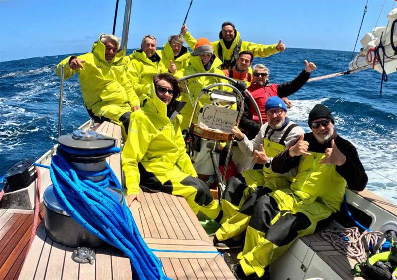 It's all famiy and friends onboard Evrika clearly enjoying their Southern Ocean experience - photo © OGR2023 / Evrika