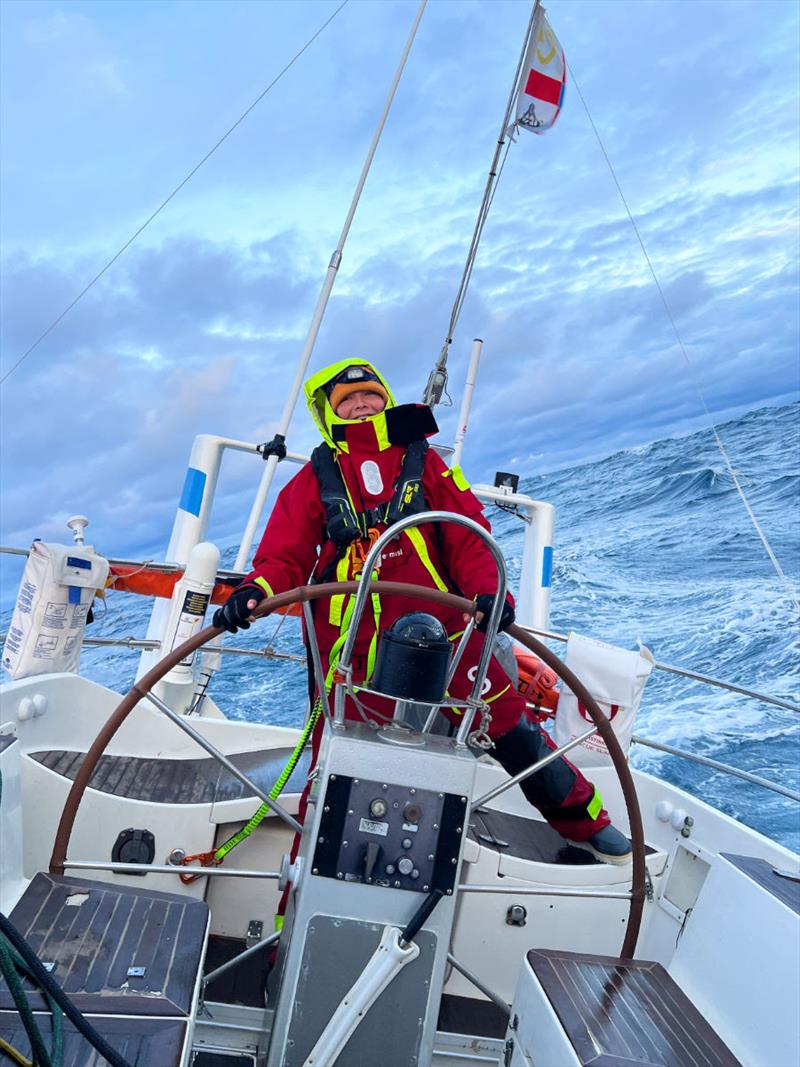 Feeling the cold onboard Triana is clearly a motivation to get to Auckland quickly - photo © OGR2023 / Triana