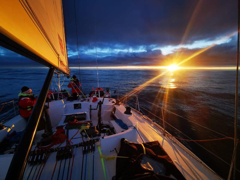 The calm before the storm onboard Maiden? photo copyright Maiden / OGR2023 taken at  and featuring the Ocean Globe Race class