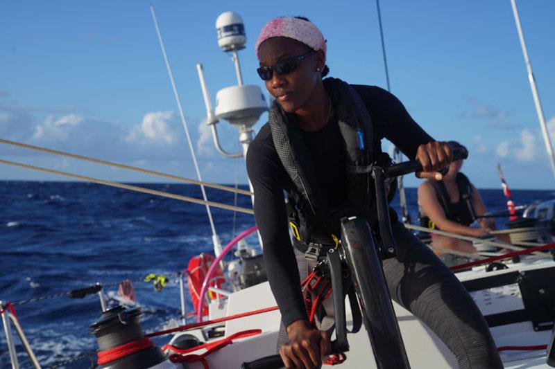 Junella King during Leg 1 of the Ocean Globe Race - making history as she sails around the world! - photo © Maiden / OGR2023
