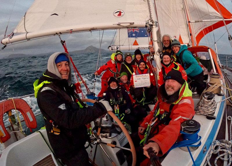 All smiles on Explorer as they pass Cape Horn - leg 3 of the McIntyre Ocean Globe Race - photo © Explorer / OGR2023