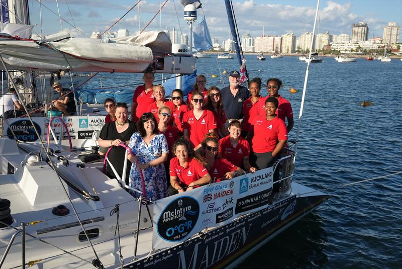 The British Ambassador, Faye O'Connor and Honorary Consol Andrew Beare visit Maiden for a boat tour photo copyright OGR2023 / Rob Havill taken at  and featuring the Ocean Globe Race class