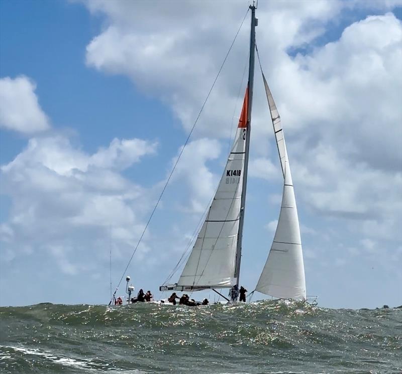 Choppy waves in the Punta del Este waters - Ocean Globe Race Leg 4 photo copyright The Maiden Factor / Kaia Bint Savage taken at Yacht Club Punta del Este and featuring the Ocean Globe Race class