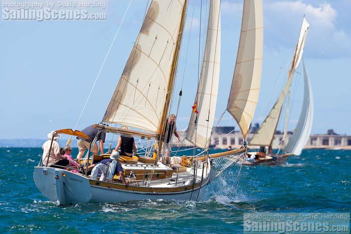 Foxhound at the Taittinger Royal Solent Yacht Club Regatta photo copyright David Harding / www.sailingscenes.com taken at Royal Solent Yacht Club and featuring the Gaffers class