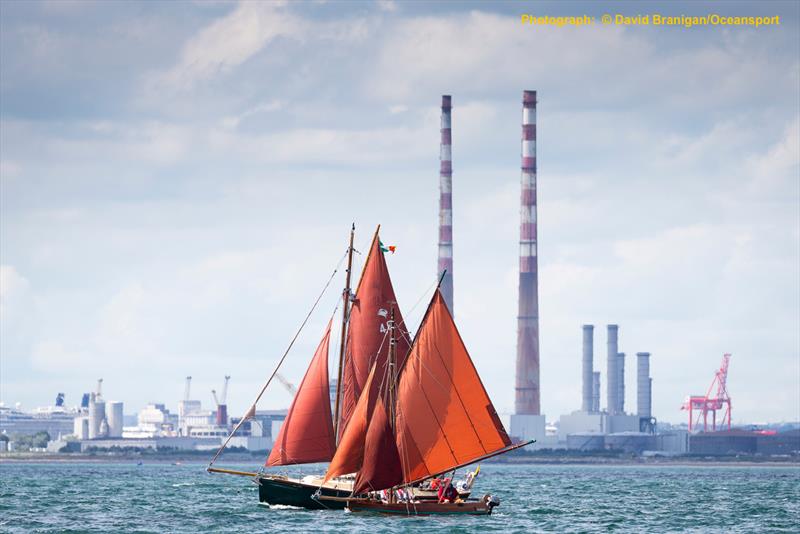 Mark Lynch's 'Alice' and Tom Fitzpatrick's 'an tUltach' on the opening day of 500  boat Volvo Dun Laoghaire Regatta photo copyright David Branigan / www.oceansport.ie taken at Dun Laoghaire Motor Yacht Club and featuring the Gaffers class
