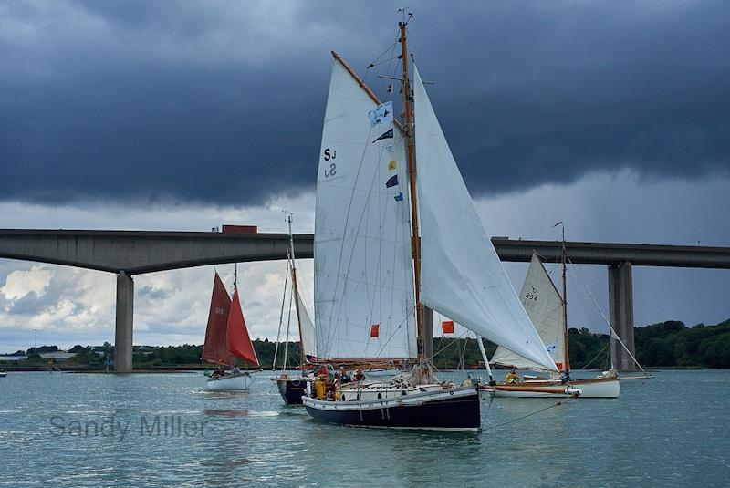 The parade of sail - OGA60 Jubilee Party on the River Orwell photo copyright Sandy Miller / www.sandymiller.org taken at Haven Ports Yacht Club and featuring the Gaffers class