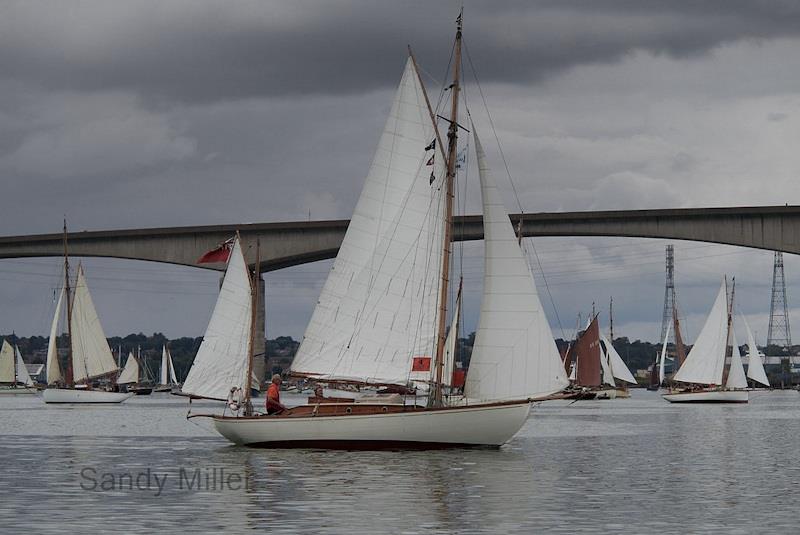 The parade of sail - OGA60 Jubilee Party on the River Orwell photo copyright Sandy Miller / www.sandymiller.org taken at Haven Ports Yacht Club and featuring the Gaffers class