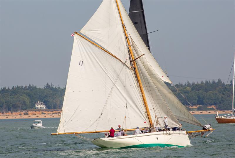 Classic yachts - North Sails Cowes Week Day 3 photo copyright Martin Augustus / www.sailingimages.co.uk taken at Cowes Combined Clubs and featuring the Gaffers class