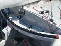 Jim Hunt's new boat with solid 'snack tray' for the traveller © Karen Robertson