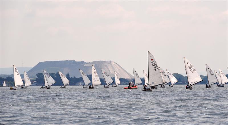 Day 1 of the OK Dinghy European Championship photo copyright Ania Pawlaczyk taken at Yachtclub Steinhuder Meer and featuring the OK class