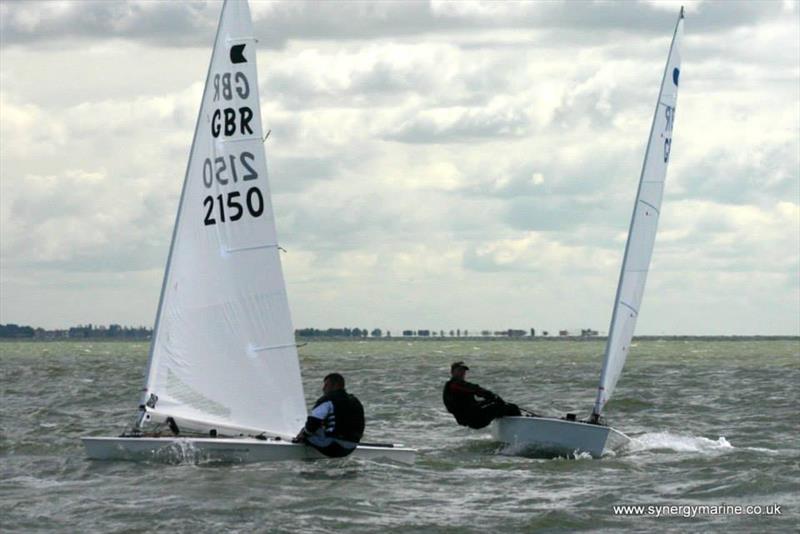 Couch leads Cumbley during the International OK Dinghy UK Nationals at Dabchicks day 4 - photo © Simon Cox / www.synergymarine.co.uk